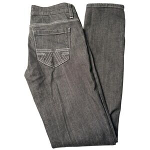 American Eagle Women Low Rise Slim Leg Jeans Size 2 Dark Wash Y2K Stretch Casual